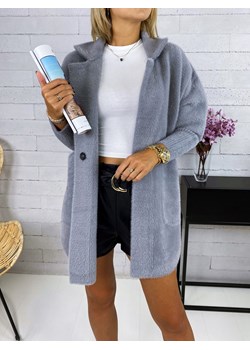 płaszcz alpaka oreo jasnoszary ze sklepu UBRA w kategorii Płaszcze damskie - zdjęcie 144095425