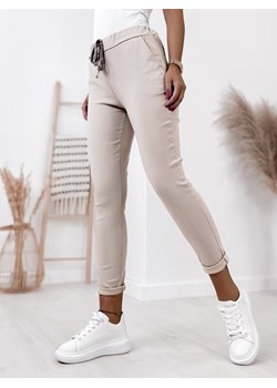spodnie bolt beżowe one size ze sklepu UBRA w kategorii Spodnie damskie - zdjęcie 144096419