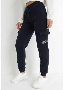 Granatowe Spodnie Dresowe Rhenare ze sklepu Born2be Odzież w kategorii Spodnie damskie - zdjęcie 144101256