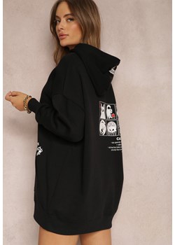 Czarna Bluza Oversize z Kapturem Markha ze sklepu Renee odzież w kategorii Bluzy damskie - zdjęcie 144108988
