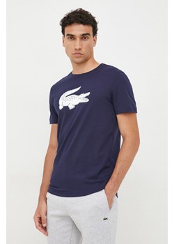 Lacoste t-shirt męski kolor granatowy z nadrukiem ze sklepu ANSWEAR.com w kategorii T-shirty męskie - zdjęcie 144109668