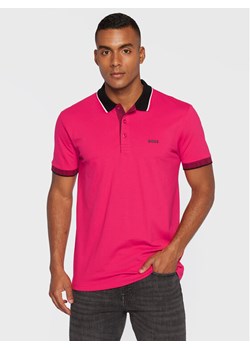Boss Polo Paule 50471914 Różowy Slim Fit ze sklepu MODIVO w kategorii T-shirty męskie - zdjęcie 144141737