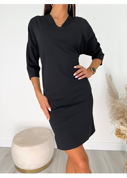 Czarna Sukienka z Kieszeniami ze sklepu ModnaKiecka.pl w kategorii Sukienki - zdjęcie 144235356