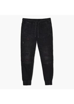 Cropp - Jeansowe joggery z przeszyciami - czarny ze sklepu Cropp w kategorii Spodnie męskie - zdjęcie 144263375