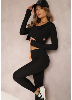 Czarny Komplet Dresowy 2-częściowy Damsa ze sklepu Renee odzież w kategorii Dresy damskie - zdjęcie 144263645