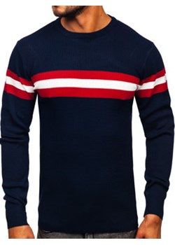 Granatowy sweter męski Denley H2113 ze sklepu Denley w kategorii Swetry męskie - zdjęcie 144264508