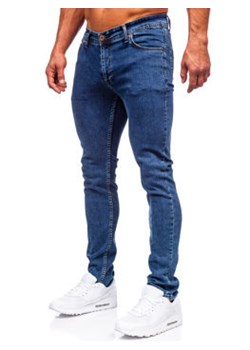 Granatowe spodnie jeansowe męskie slim fit Denley DP52 ze sklepu Denley w kategorii Jeansy męskie - zdjęcie 144264557