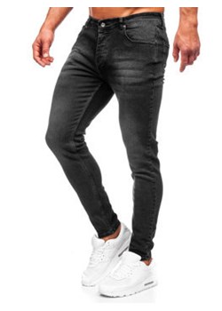 Czarne spodnie jeansowe męskie skinny fit Denley R919-1 ze sklepu Denley w kategorii Jeansy męskie - zdjęcie 144264599
