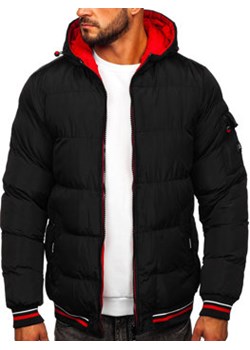 Czarno-czerwona dwustronna pikowana kurtka męska zimowa Denley 7410 ze sklepu Denley w kategorii Kurtki męskie - zdjęcie 144264649