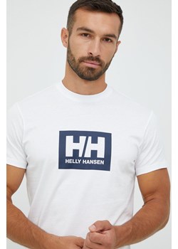 Helly Hansen t-shirt bawełniany kolor biały z nadrukiem 53285-096 ze sklepu ANSWEAR.com w kategorii Bluzki damskie - zdjęcie 144274049