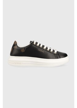 Guess sneakersy skórzane Vibo kolor czarny ze sklepu ANSWEAR.com w kategorii Trampki damskie - zdjęcie 144309507