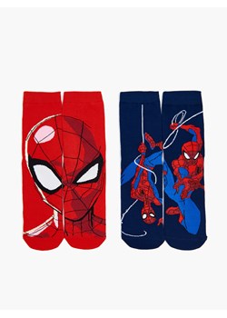 Cropp - 2 pack skarpet Spiderman - czerwony ze sklepu Cropp w kategorii Skarpetki męskie - zdjęcie 144327555