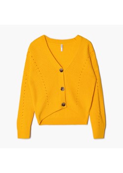 Cropp - Żółty kardigan - Pomarańczowy ze sklepu Cropp w kategorii Swetry damskie - zdjęcie 144419656