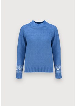 Niebieski sweter z motywem zimowym ze sklepu Molton w kategorii Swetry damskie - zdjęcie 144440835