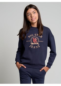 Bluza dziewczęca z bawełny organicznej granatowa Nomi 403 ze sklepu Big Star w kategorii Bluzy dziewczęce - zdjęcie 144473996