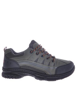 Sznurowane męskie buty trekkingowe Zielone /D7-1 10394 S399/ ze sklepu Pantofelek24.pl w kategorii Buty trekkingowe męskie - zdjęcie 144527836