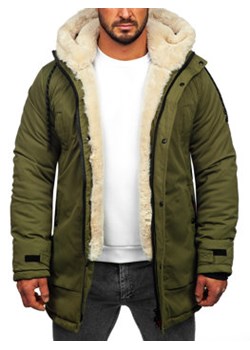 Zielona kurtka męska zimowa parka Denley 22M52 ze sklepu Denley w kategorii Kurtki męskie - zdjęcie 144557645