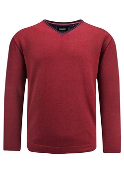 Lekki, Bawełniany Sweter Męski Pioneer - V-neck - Ceglany SWPION4808lavared ze sklepu JegoSzafa.pl w kategorii Swetry męskie - zdjęcie 144559215