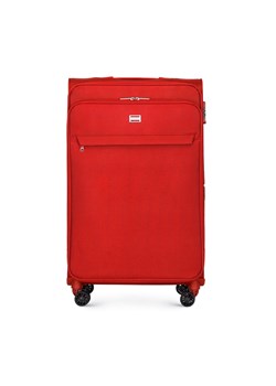 Duża walizka miękka jednokolorowa czerwona ze sklepu WITTCHEN w kategorii Walizki - zdjęcie 144605479