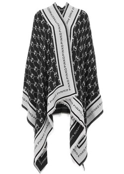 ponczo damskie pinko 1g207a a0cj czarno-białe ze sklepu Royal Shop w kategorii Swetry damskie - zdjęcie 144653227