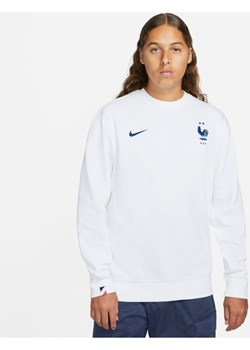 Męska bluza dresowa z półokrągłym dekoltem FFF Club Fleece - Biel ze sklepu Nike poland w kategorii Bluzy męskie - zdjęcie 144663735