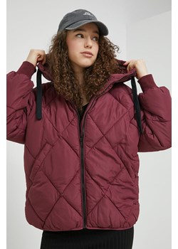 Noisy May kurtka damska kolor bordowy zimowa oversize ze sklepu ANSWEAR.com w kategorii Kurtki damskie - zdjęcie 144673508