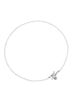 Naszyjnik z pereł małych nieregularnych z muszlą srebrny : Kruszec - Srebro 925 rodowane ze sklepu Coriss w kategorii Naszyjniki - zdjęcie 144687047