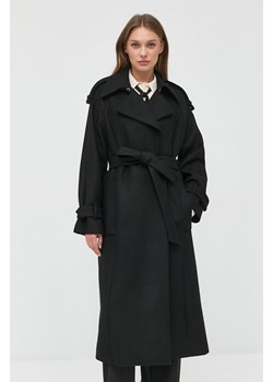 Ivy Oak płaszcz z domieszką kaszmiru kolor czarny przejściowy dwurzędowy ze sklepu ANSWEAR.com w kategorii Płaszcze damskie - zdjęcie 144745878