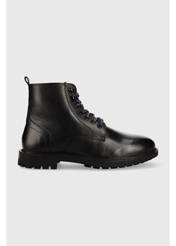 Sisley buty skórzane męskie kolor czarny ze sklepu ANSWEAR.com w kategorii Buty zimowe męskie - zdjęcie 144756309