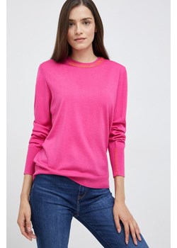 PS Paul Smith sweter wełniany damski kolor różowy lekki ze sklepu ANSWEAR.com w kategorii Swetry damskie - zdjęcie 144759318