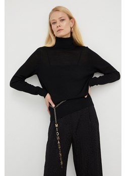 MICHAEL Michael Kors sweter wełniany MU260DN4VR damski kolor czarny lekki z golfem ze sklepu ANSWEAR.com w kategorii Swetry damskie - zdjęcie 144759479