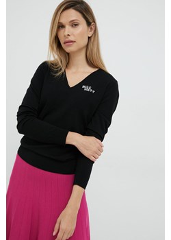 Miss Sixty sweter wełniany damski kolor czarny lekki ze sklepu ANSWEAR.com w kategorii Swetry damskie - zdjęcie 144761857