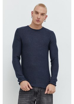 Solid sweter męski kolor granatowy lekki ze sklepu ANSWEAR.com w kategorii Swetry męskie - zdjęcie 144765498