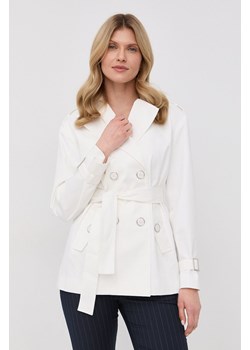 Morgan trencz damski kolor biały przejściowy ze sklepu ANSWEAR.com w kategorii Płaszcze damskie - zdjęcie 144772487
