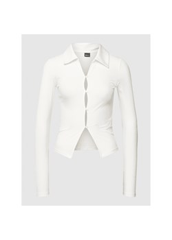 Bluzka z długim rękawem i efektem prążkowania model ‘CASSIE’ ze sklepu Peek&Cloppenburg  w kategorii Bluzki damskie - zdjęcie 144800745