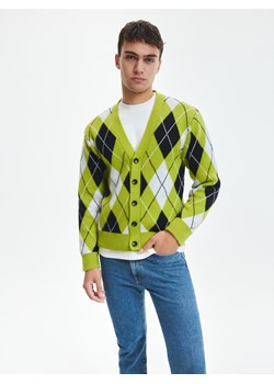 Reserved - Kardigan z wełną - Zielony ze sklepu Reserved w kategorii Swetry męskie - zdjęcie 144876745