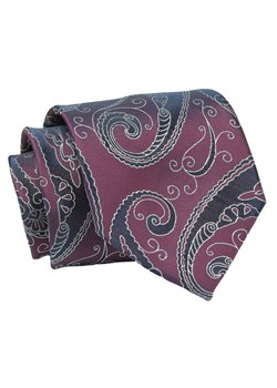Klasyczny, Szeroki Krawat Męski CHATTIER - Bordo w Duży Wzór KRCH1327 ze sklepu JegoSzafa.pl w kategorii Krawaty - zdjęcie 144928186