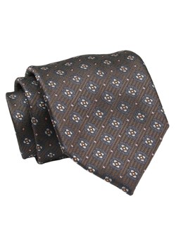 Klasyczny, Szeroki Krawat Męski CHATTIER - Brąz, Grochy KRCH1316 ze sklepu JegoSzafa.pl w kategorii Krawaty - zdjęcie 144928188
