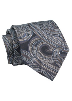 Klasyczny, Szeroki Krawat Męski CHATTIER - Duży Orientalny Wzór KRCH1339 ze sklepu JegoSzafa.pl w kategorii Krawaty - zdjęcie 144928216