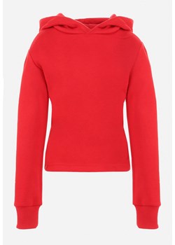 Czerwona Bluza z Kapturem Mohn ze sklepu Born2be Odzież w kategorii Bluzy dziewczęce - zdjęcie 144941995
