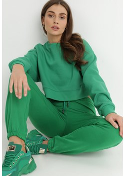 Zielona Bluza Oversize Aza ze sklepu Born2be Odzież w kategorii Bluzy damskie - zdjęcie 144945105