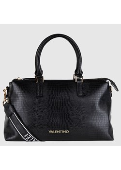 VALENTINO BAGS - Czarny kuferek BAGEL we wzór węża ze sklepu outfit.pl w kategorii Kuferki - zdjęcie 144964456