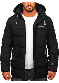 Czarna pikowana kurtka męska zimowa Denley 22M58 ze sklepu Denley w kategorii Kurtki męskie - zdjęcie 144970697