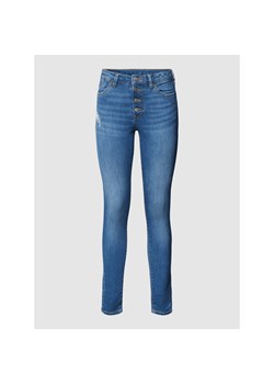 Jeansy o kroju skinny fit z efektem znoszenia ze sklepu Peek&Cloppenburg  w kategorii Jeansy damskie - zdjęcie 144976369