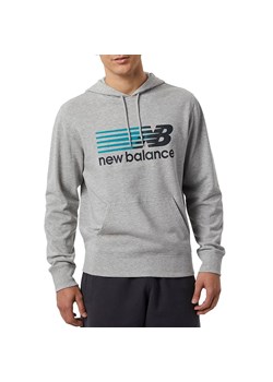 Bluza New Balance MT23902AG - szara ze sklepu streetstyle24.pl w kategorii Bluzy męskie - zdjęcie 144988905
