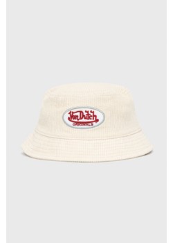 Von Dutch kapelusz bawełniany kolor beżowy bawełniany ze sklepu ANSWEAR.com w kategorii Kapelusze męskie - zdjęcie 145005388