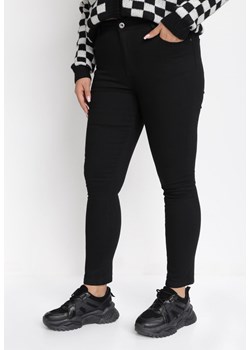 Czarne Spodnie Skinny Push Up Teche ze sklepu Born2be Odzież w kategorii Spodnie damskie - zdjęcie 145033196