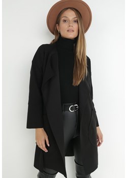 Czarny Płaszcz Cunn ze sklepu Born2be Odzież w kategorii Płaszcze damskie - zdjęcie 145033555