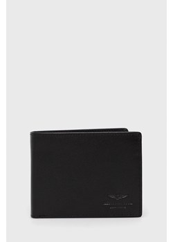 Aeronautica Militare portfel skórzany męski kolor czarny ze sklepu ANSWEAR.com w kategorii Portfele męskie - zdjęcie 145049808
