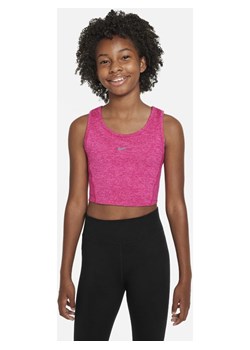 Koszulka bez rękawów dla dużych dzieci (dziewcząt) Nike Yoga Dri-FIT - Różowy ze sklepu Nike poland w kategorii Bluzki dziewczęce - zdjęcie 145129077